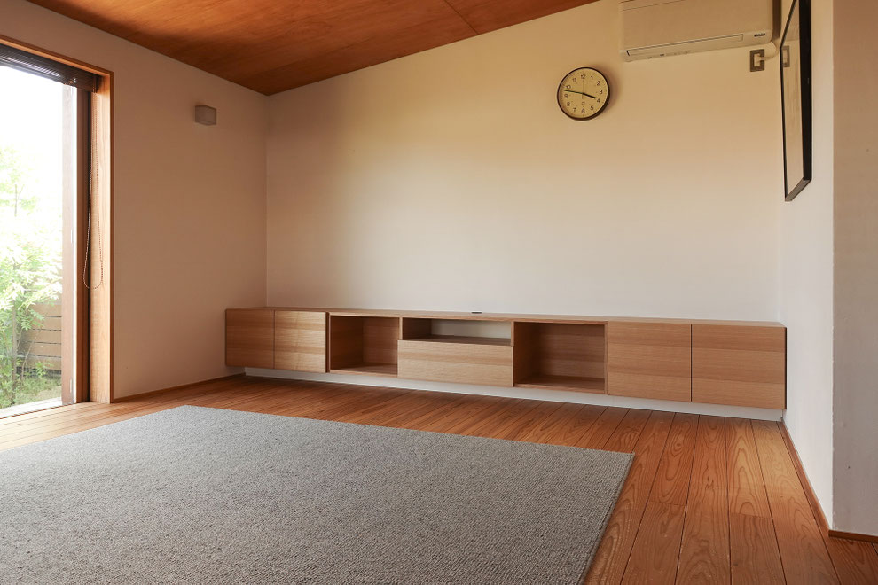 ナラ　TVボード　造作家具　オーダー家具