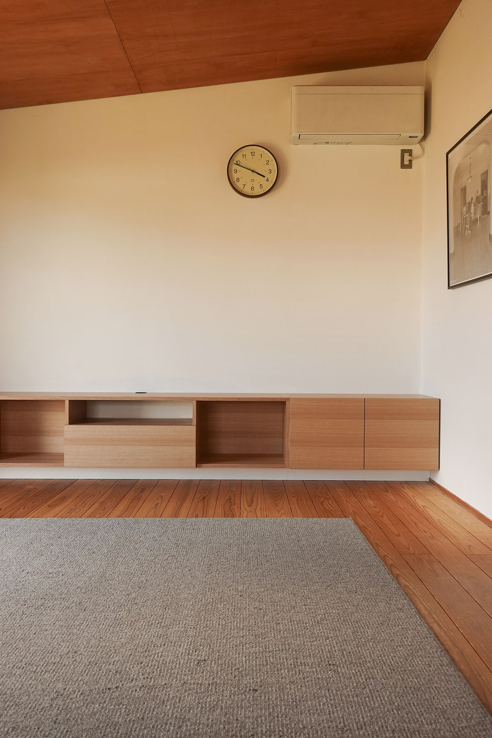 ナラ　TVボード　造作家具　オーダー家具