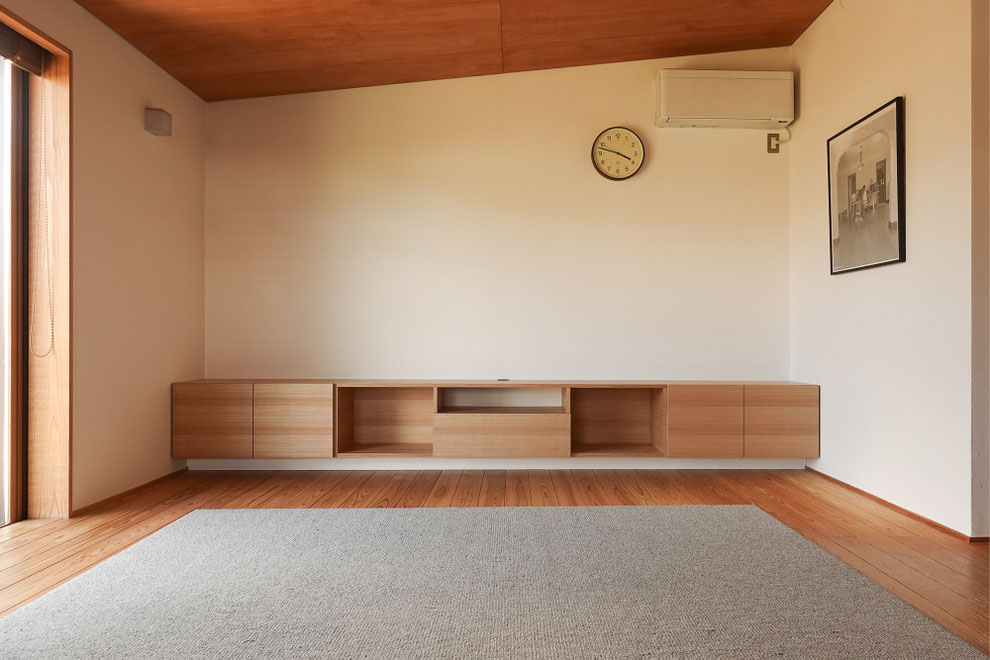 ナラ　TVボード　造作家具　オーダー家具