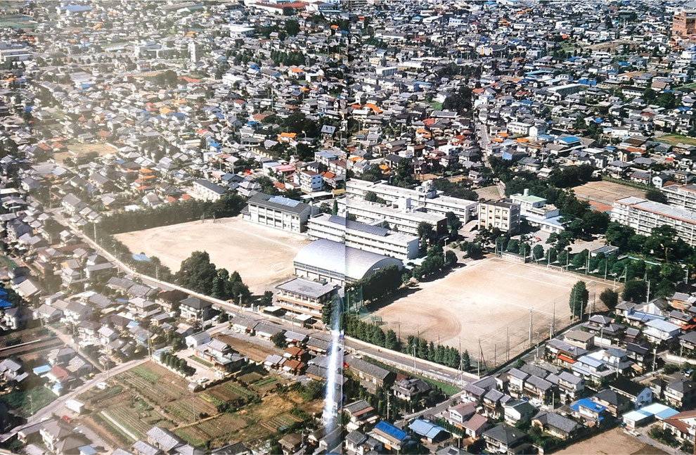 埼玉県立本庄高等学校　航空写真