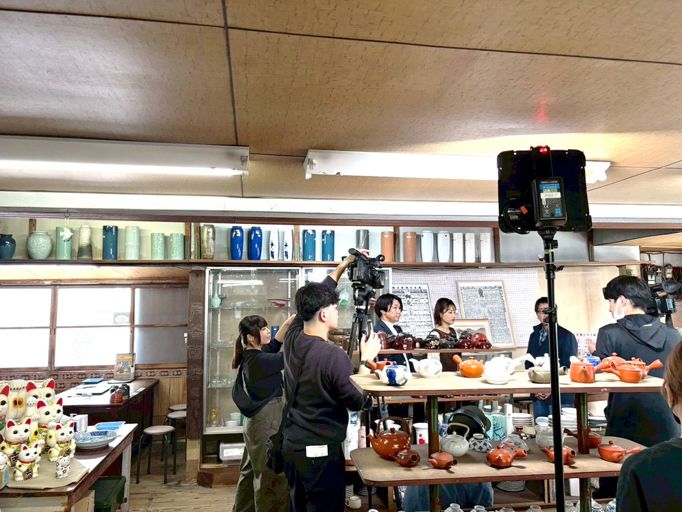 テレビ埼玉様「マチコミ おでかけしまSHOW 中山道御宿場印巡り ～本庄宿編～」　当日の取材の様子