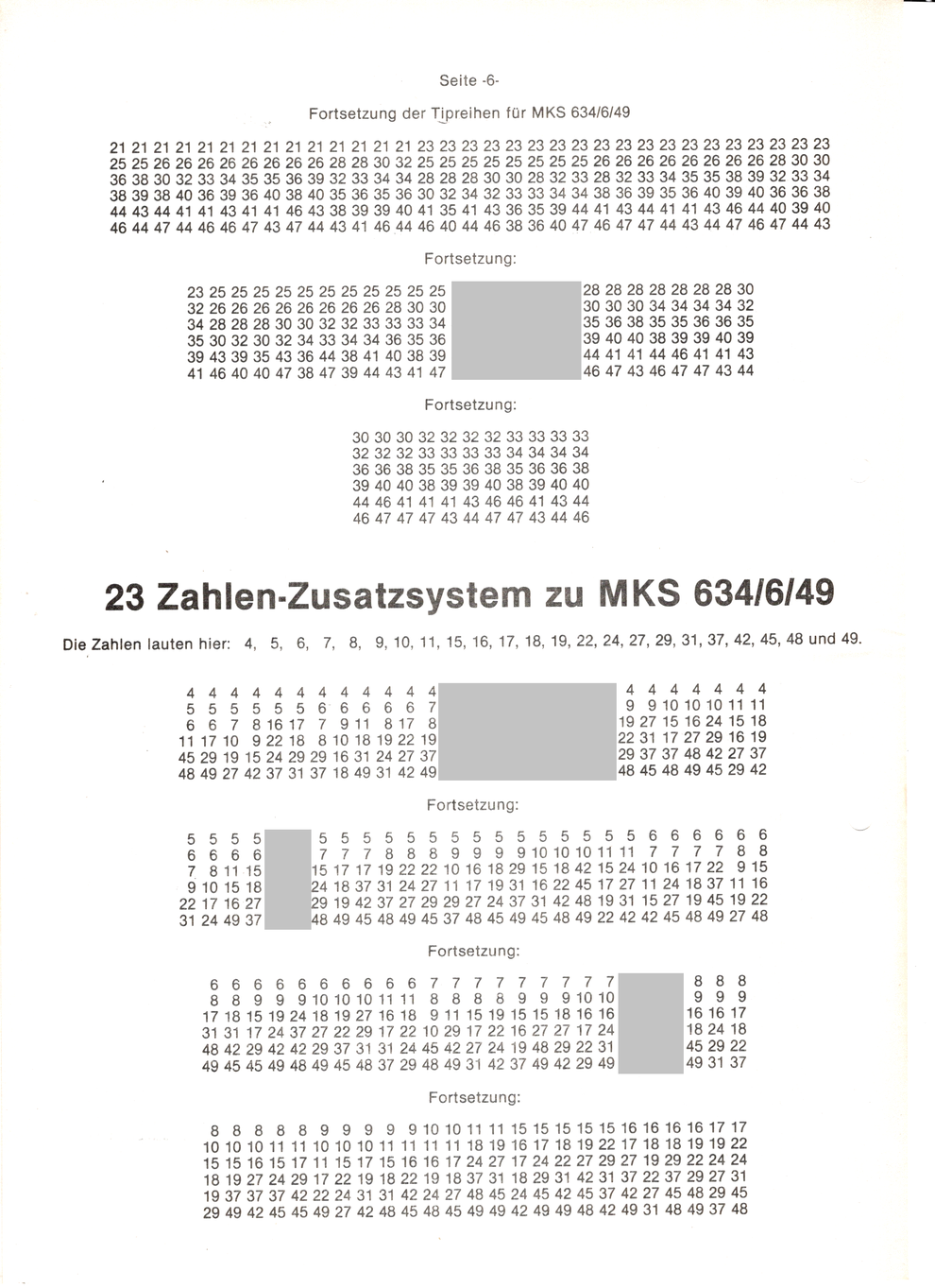 Glücksliste - Beispiel Seite 6