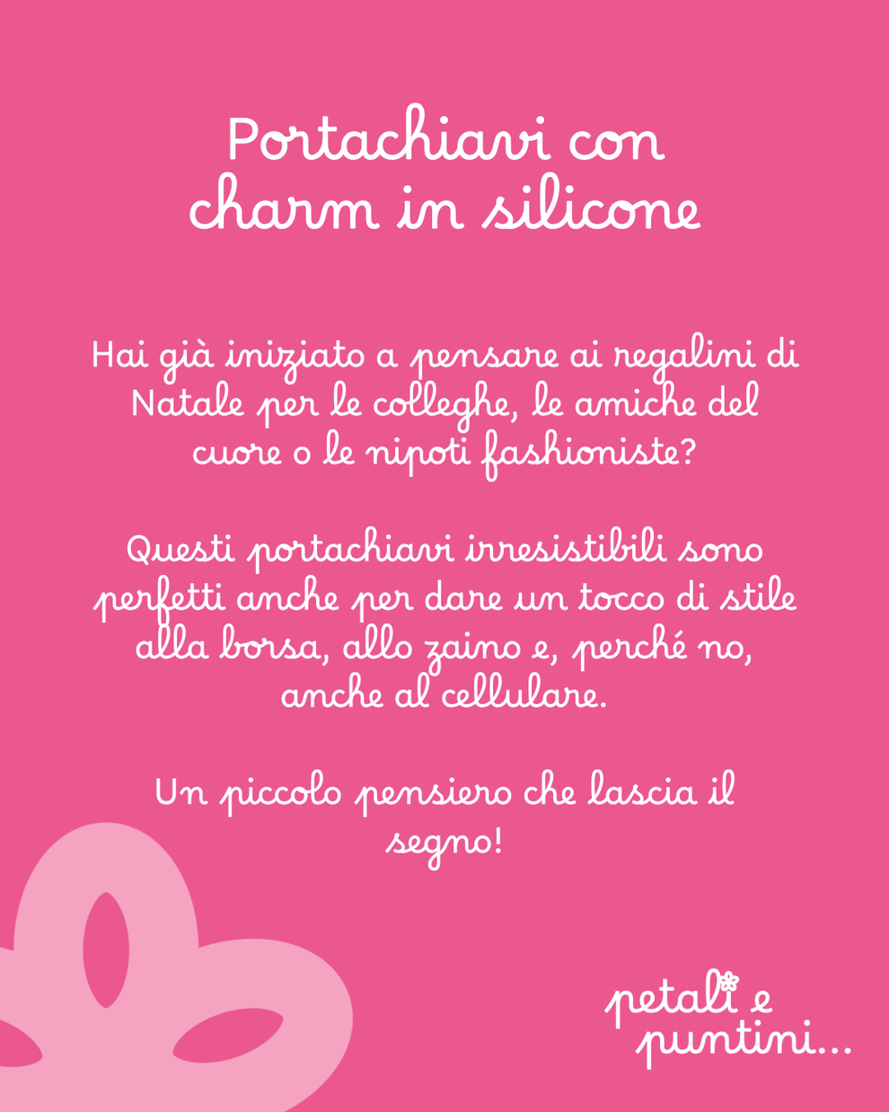 Hai già iniziato a pensare ai regalini di Natale per le colleghe, le amiche del cuore o le nipoti fashioniste?  Questi portachiavi irresistibili sono perfetti anche per dare un tocco di stile alla borsa, allo zaino e, perché no, anche al cellulare.  Un pi