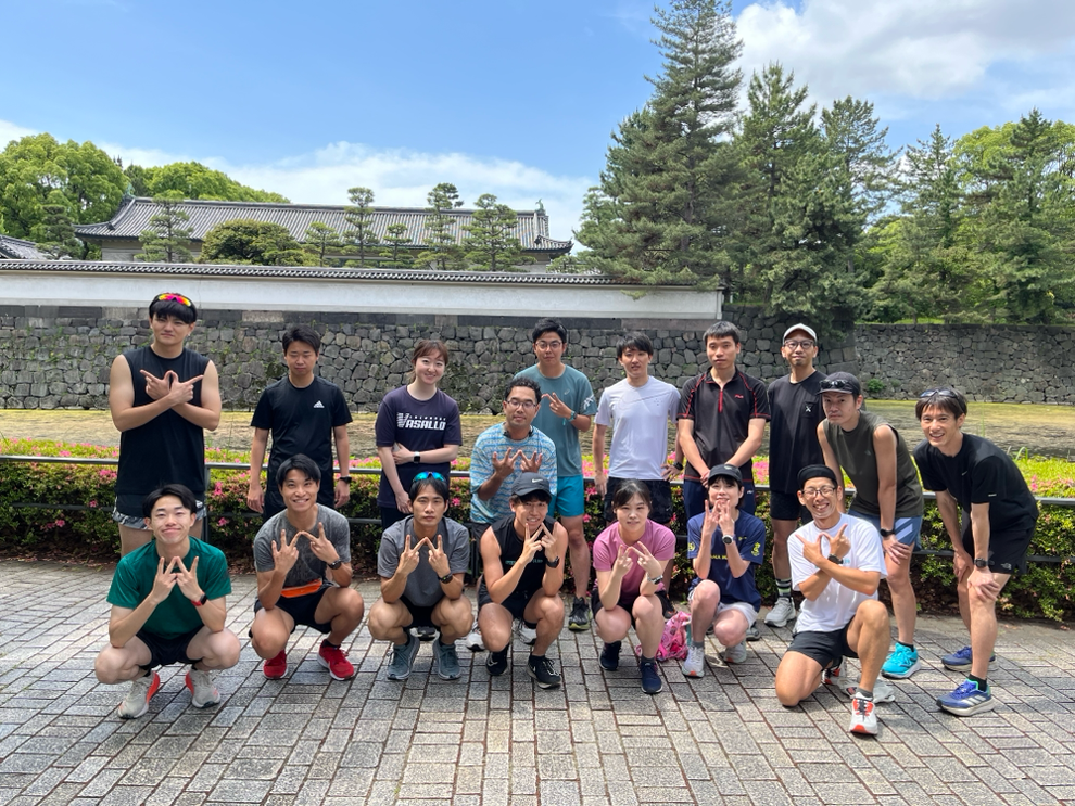 5月の休日朝、皇居練習会