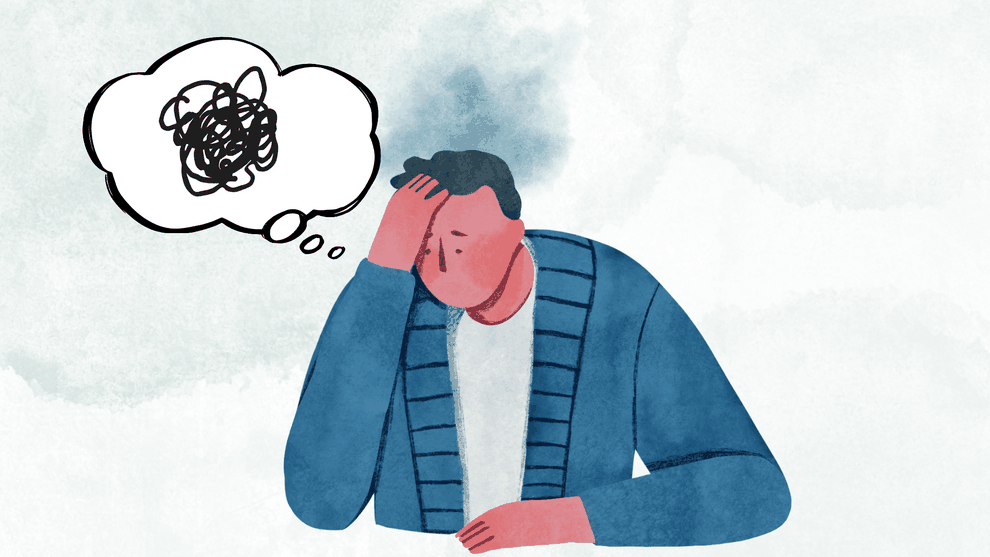 トラウマを抱えている人のイラストイメージ