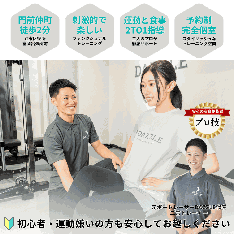 門前仲町のパーソナルジムダズル