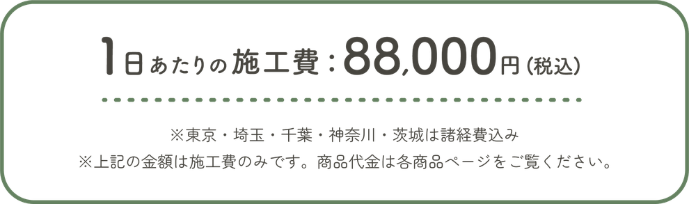 1日あたりの施工費｜セラフ榎本 キャットステップ通販・施工