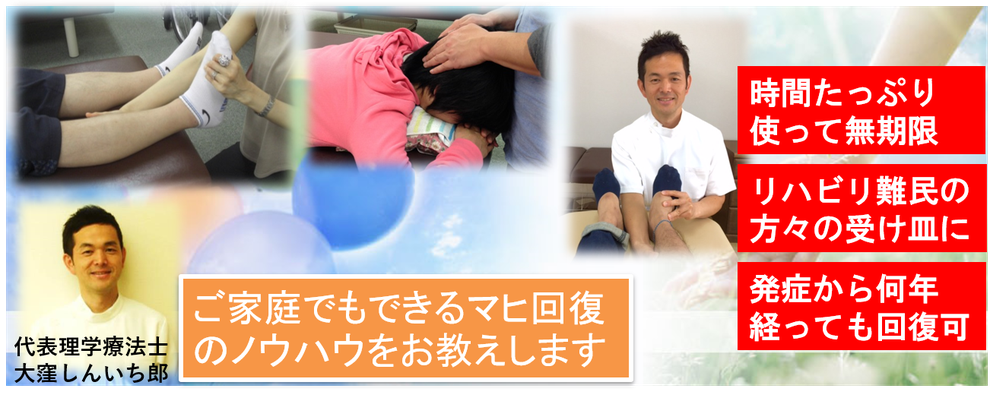 無期限　リハビリ難民　受け皿　回復可　マヒ回復リハビリ教室きゃっちぼーる