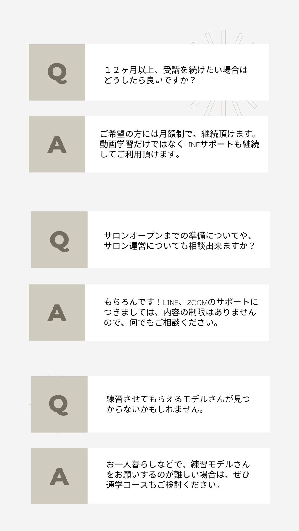 ファシアプラスメソッド講座　よくあるご質問