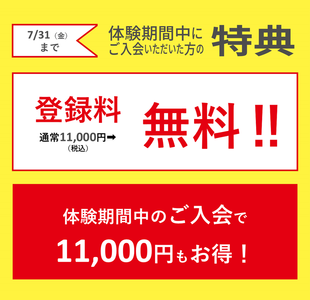 スモールジムWell入会特典