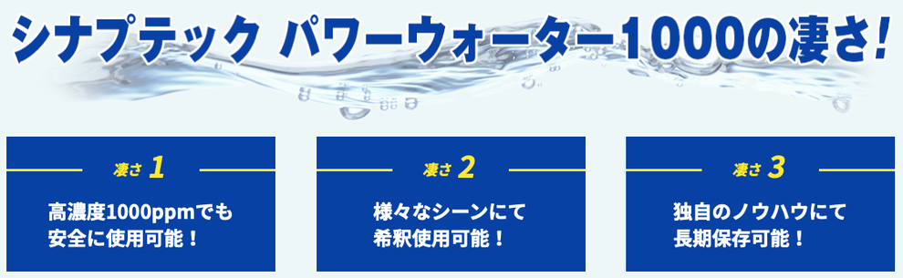 シナプテックパワーウォーターの違い