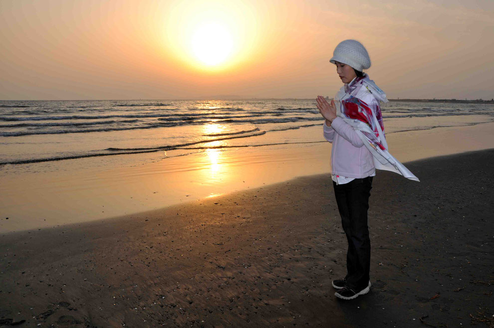 日本 神奈川 県三浦半島 鎌倉 江ノ島  夕暮れ