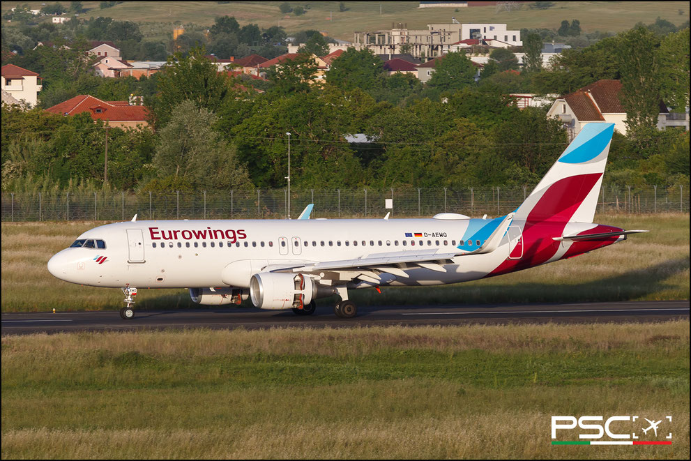 D-AEWQ Airbus A320-214 7398  cfm56-5B4/3  Eurowings 2016 @ Tirana TIA 05 2026 © Piti Spotter Club Verona
