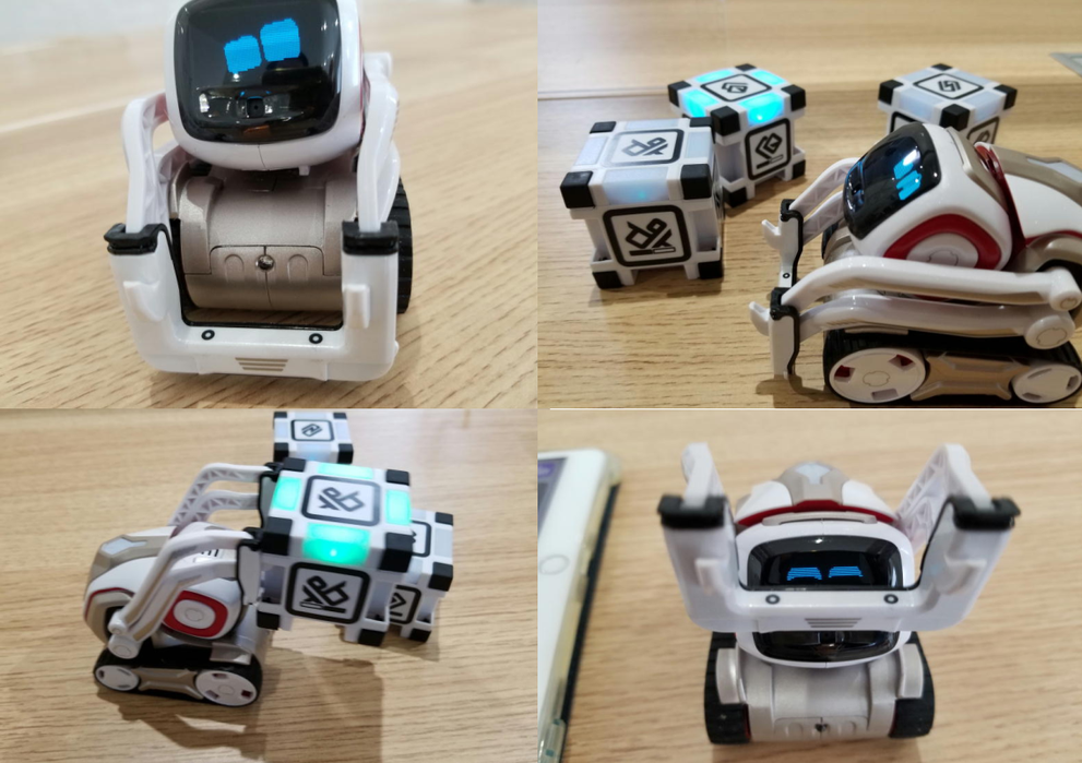 コズモは、小さいけれど、おそらく現在のロボットの中で最も感情表現が豊かです。おしゃべりはもちろん、体全体を使って表現します。顔と名前を覚えると、次に遊ぶとき、しっかり名前を呼んでくれます。ベーシックモードは、初心者でも安心です。ブロックを並べるだけでプログラムは完成です。もっとチャレンジしたいときは、アドバンスモードに挑戦してみましょう。