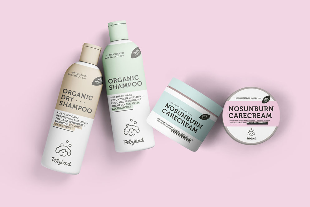 Hunde Shampoo Packaging Logodesign 