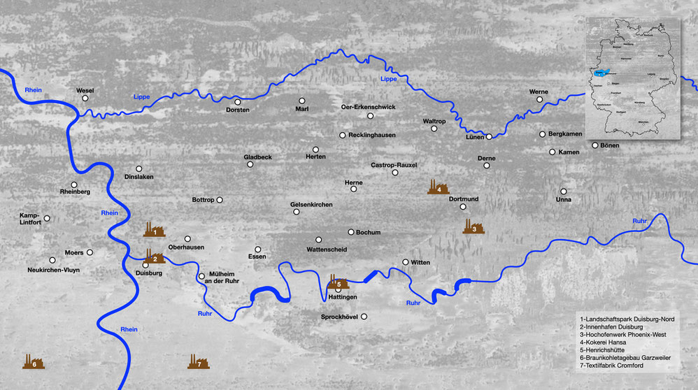 Industriekultur im Ruhrgebiet, Industrieanlagen Ruhrgebiet, Industrie Duisburg