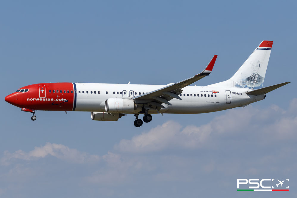 SE-RPJ Boeing 737-8JP 41153 5959 cfm56-7B26E  Norwegian Air Sweden AOC>Norwegian 2016 @ Barcellona BCN 09 2025 © Piti Spotter Club Verona