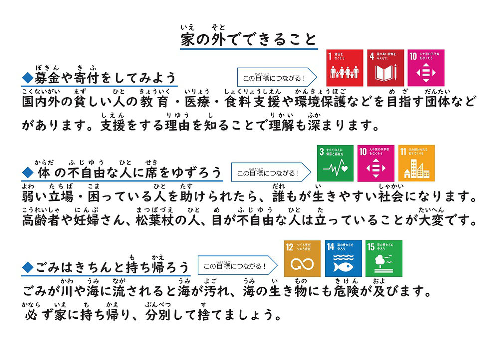 SDGs,夢・希望プロジェクト,実践編