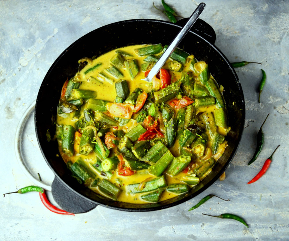 Bandakka Curry Okra Curry aus Sri Lanka zimtkringel about food