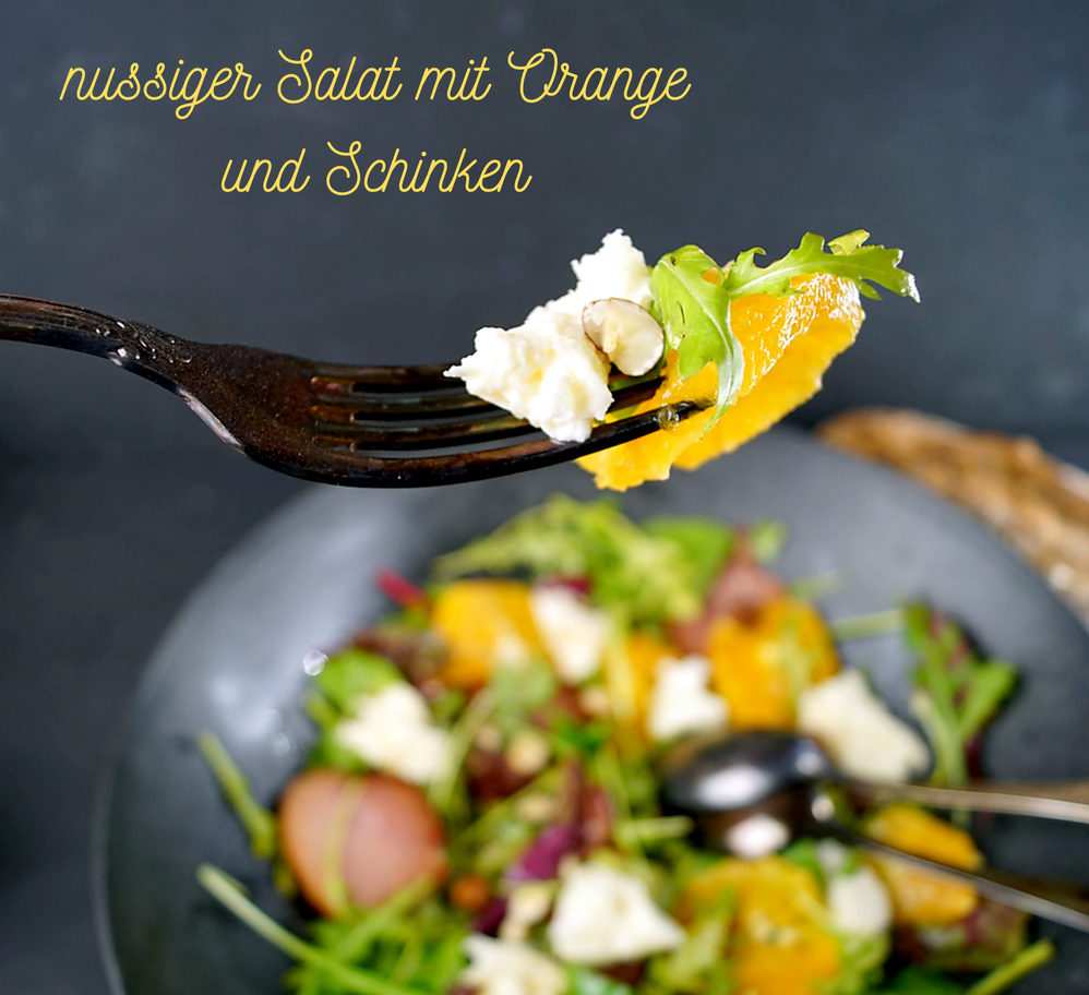 nussiger Orangen-Schinken-Salat - zimtkringel - about food