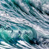 mare ligure - Wasser rollt gegen den Strand