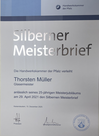 Silberner Meisterbrief Th. Müller