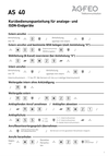 Titelbild Kurzbedienungsanleitung für analoge- und ISDN-Endgeräte für AGFEO AS 4000 (2 x AS 40 P)
