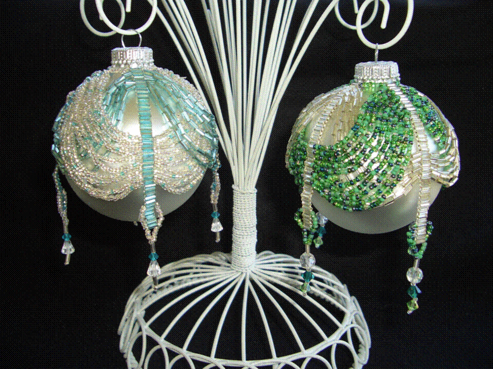 Beaded store ornament covers