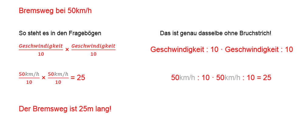 Der Bremsweg - Führerschein sicher bestehen. Hilfe und Unterstützung beim Lernen für den ...