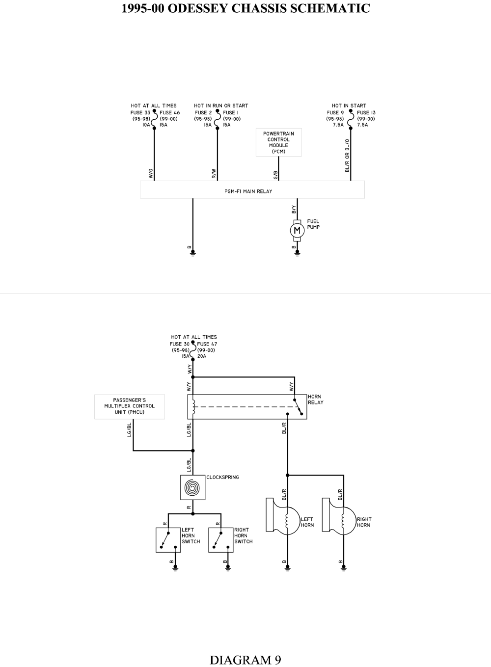 HONDA ODYSSEY Wiring Diagrams Car Electrical Wiring Diagram