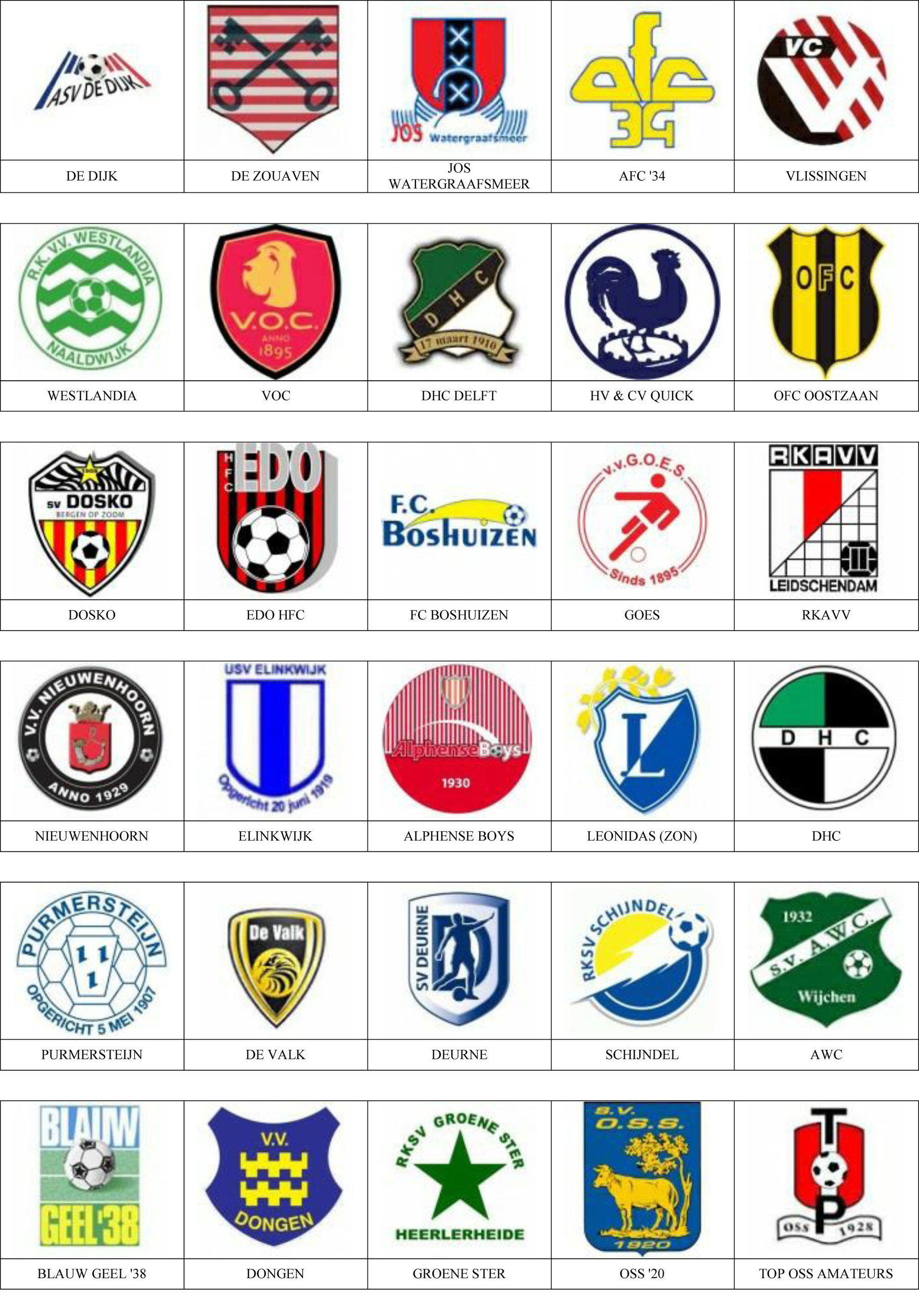 Holanda Pins De Escudos Insiginas De Equipos De Futbol