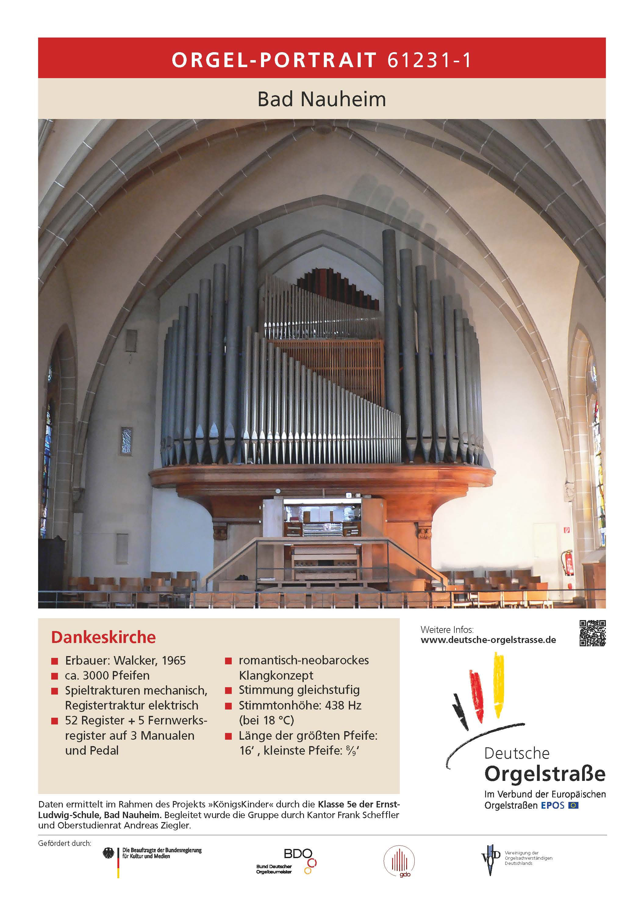Dankeskirche Bad Nauheim KoenigsKinder entdecken die Orgel