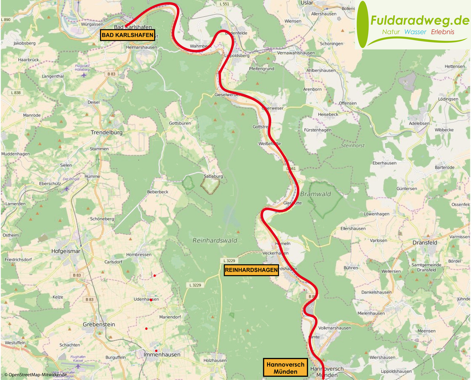 Karten & Highlights - Offizielle Website von Fuldaradweg.de