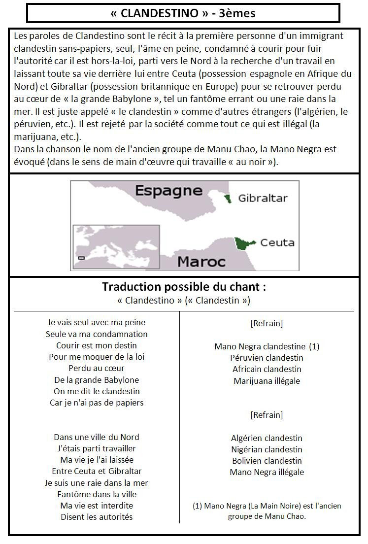 Analyse Des Paroles De La Chanson Manhattan-kaboul Education musicale avec Mme Barrocas - Histoire des arts au collège de