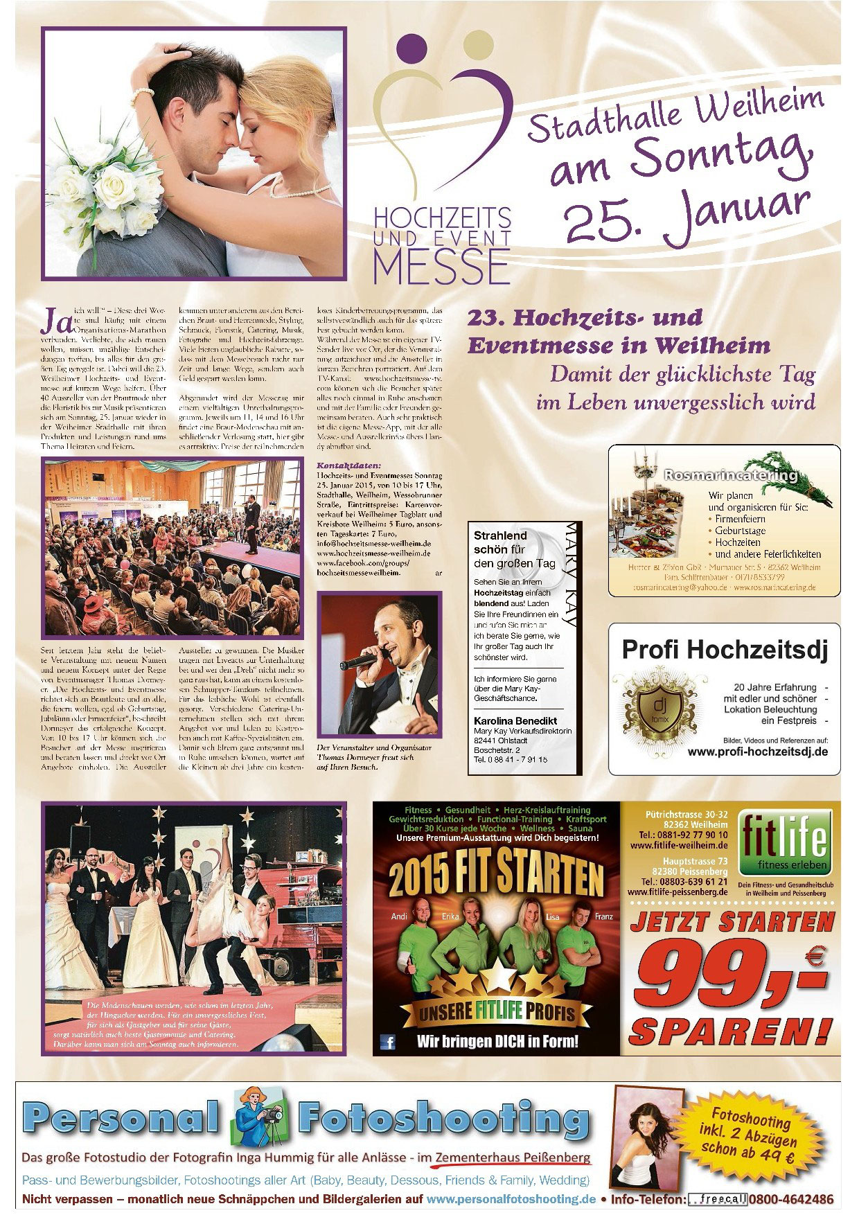 Presse Hochzeitsmesse Und Event Messe In Weilheim In Oberbayern