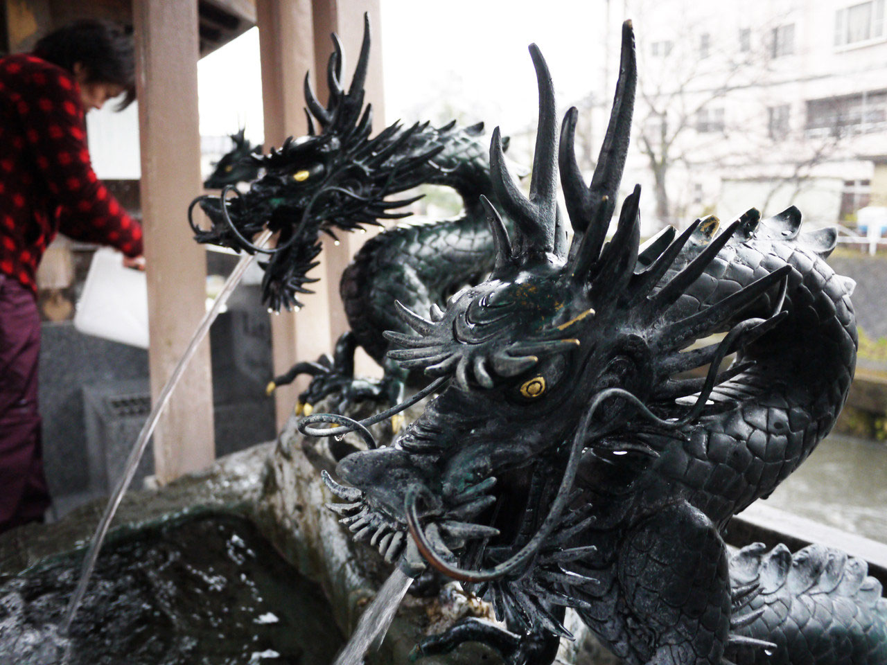 手水 龍、竜の口、龍の蛇口（手水舎用、仏師の作品）