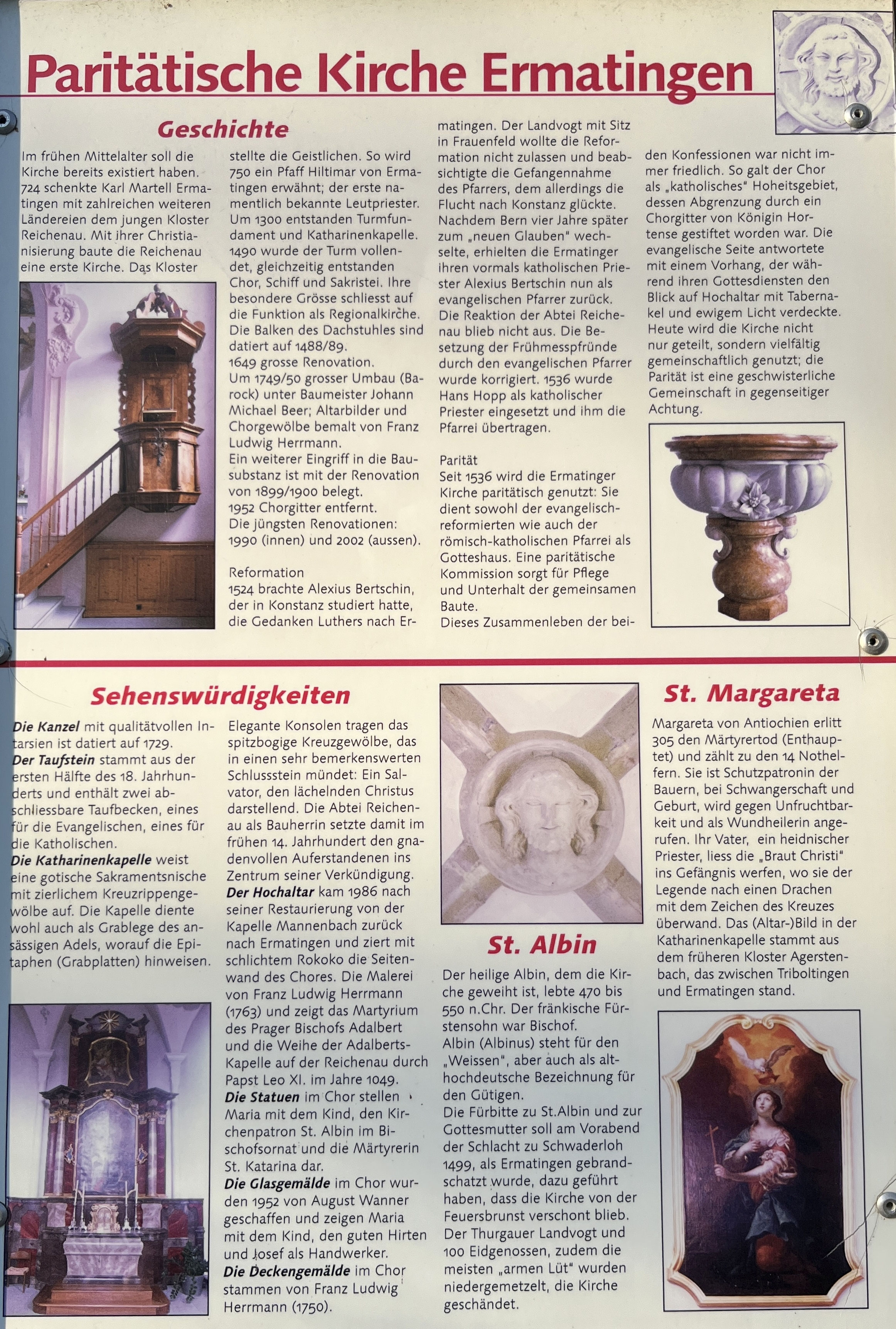 Die paritätische Kirche St. Albin 1300 Jahre Ermatingen