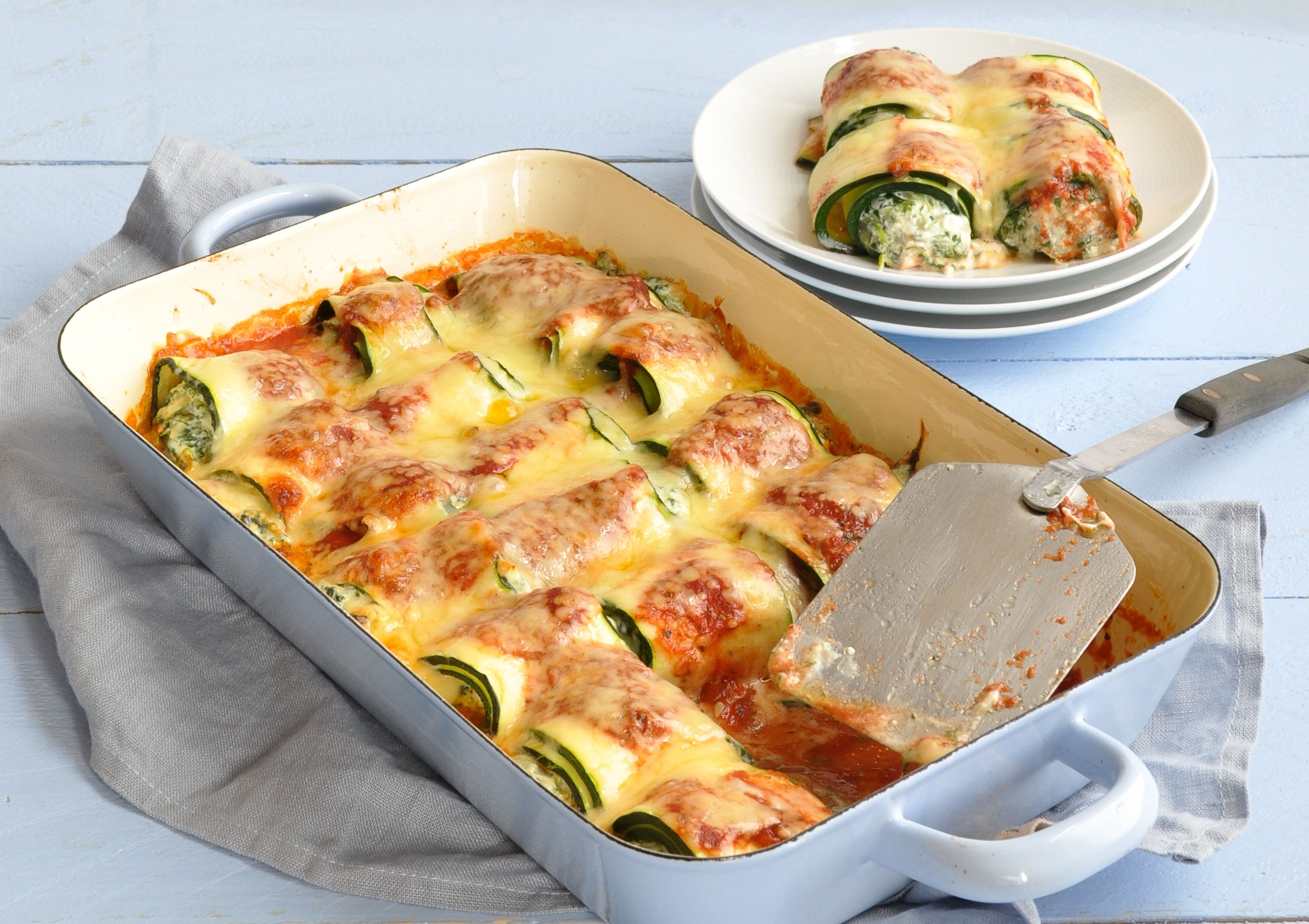 Zucchini-Cannelloni. Mit Ricotta-Spinat-Füllung. - mix dich glücklich ...