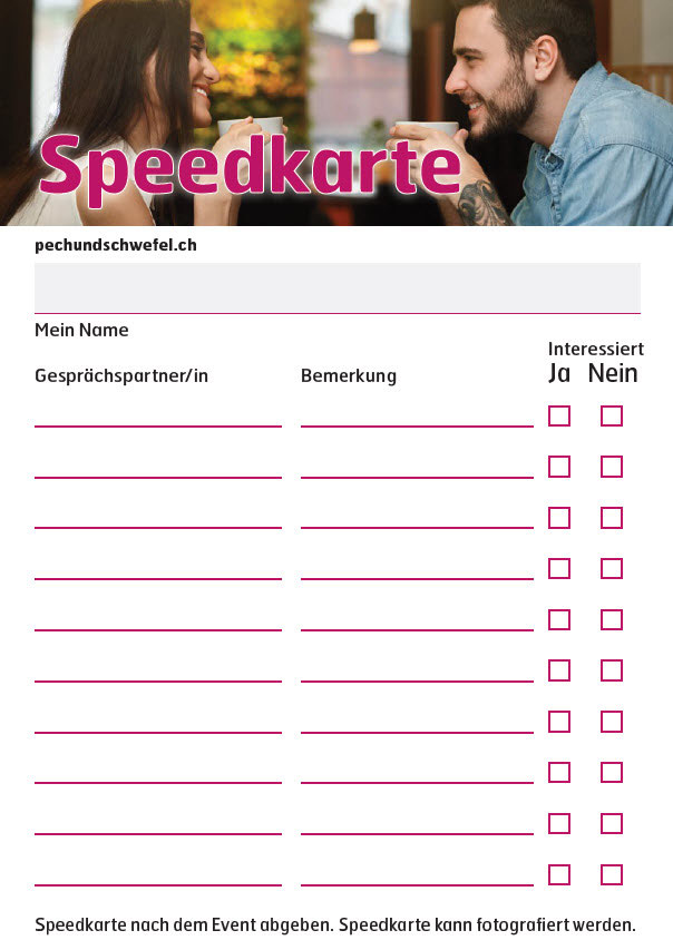 Speed dating wie lange