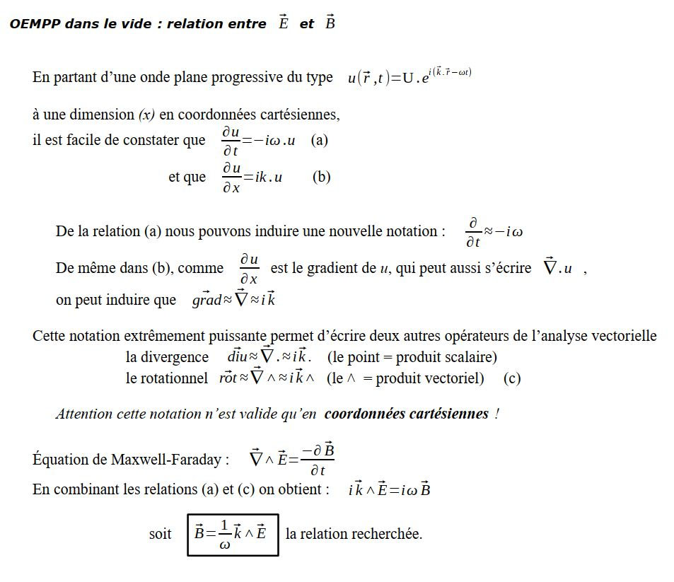 Relation entre les champs E et B isamath Cours de maths par Isabelle — free download