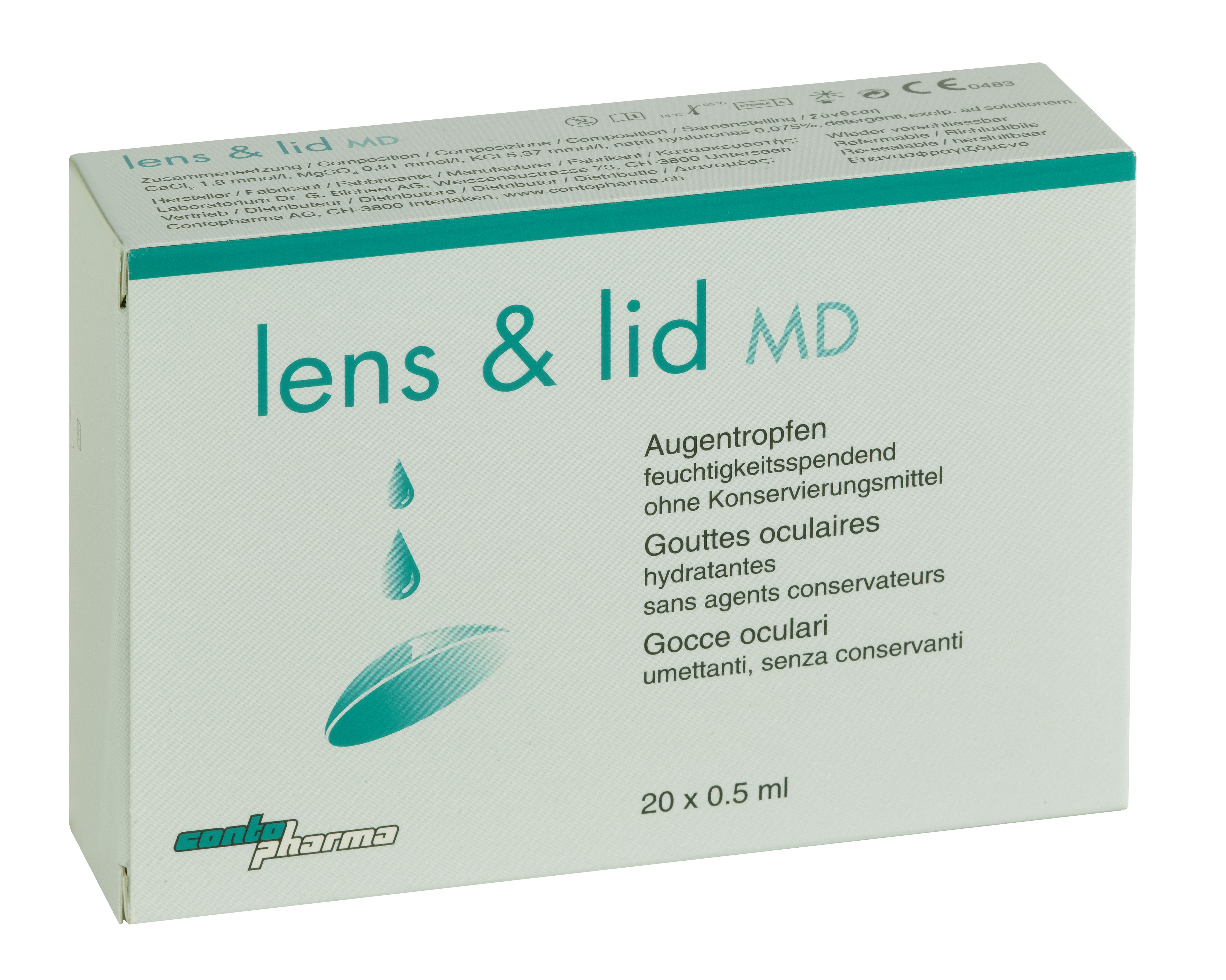 CONTOPHARMA rewetting solution «lens&lid» Contopharma AG Interlaken