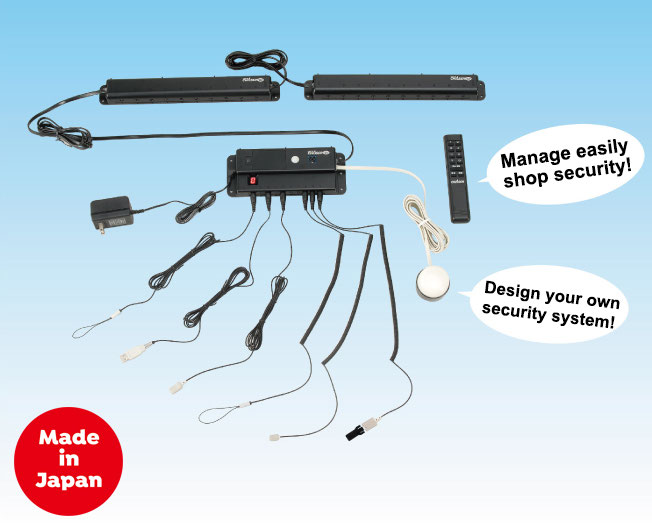 Antitheft security alarm cable Singapore Acrylic display design