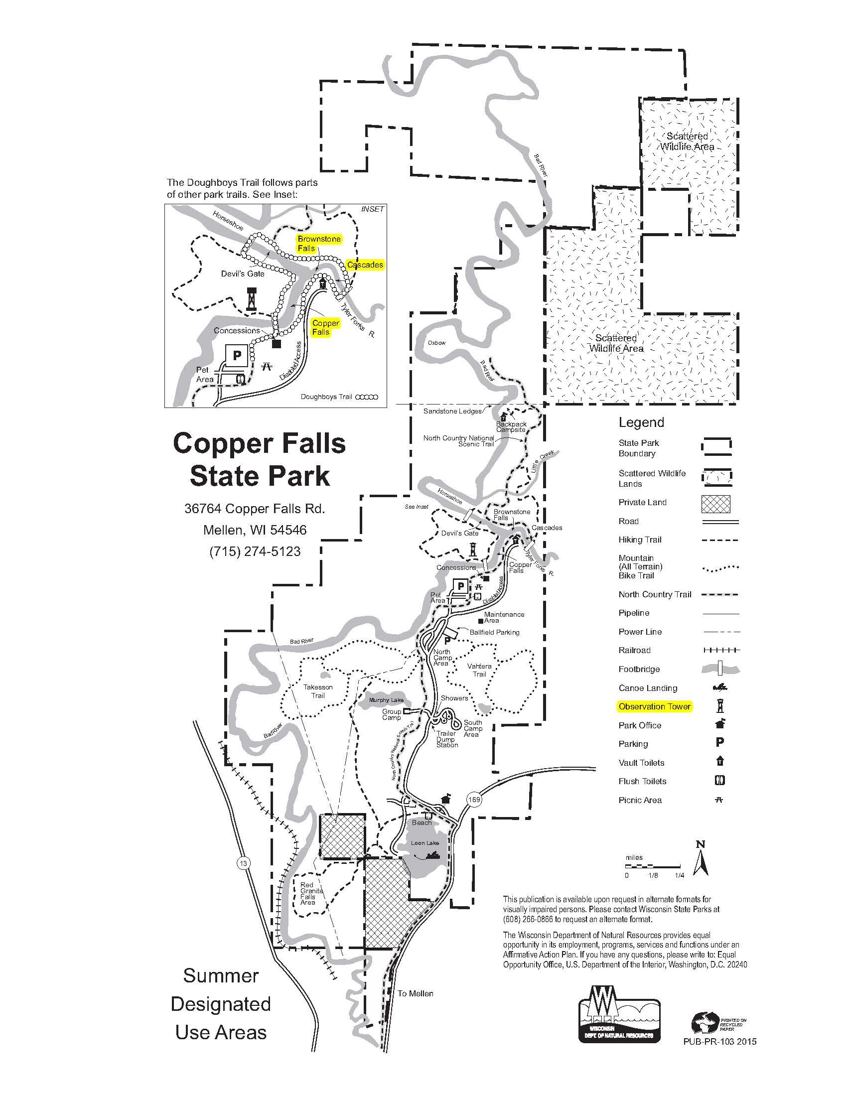 Copper Falls State Park USA Lothars Reisen ins Amiland