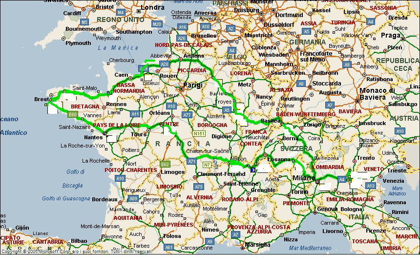 Cartina Geografica Normandia Francia