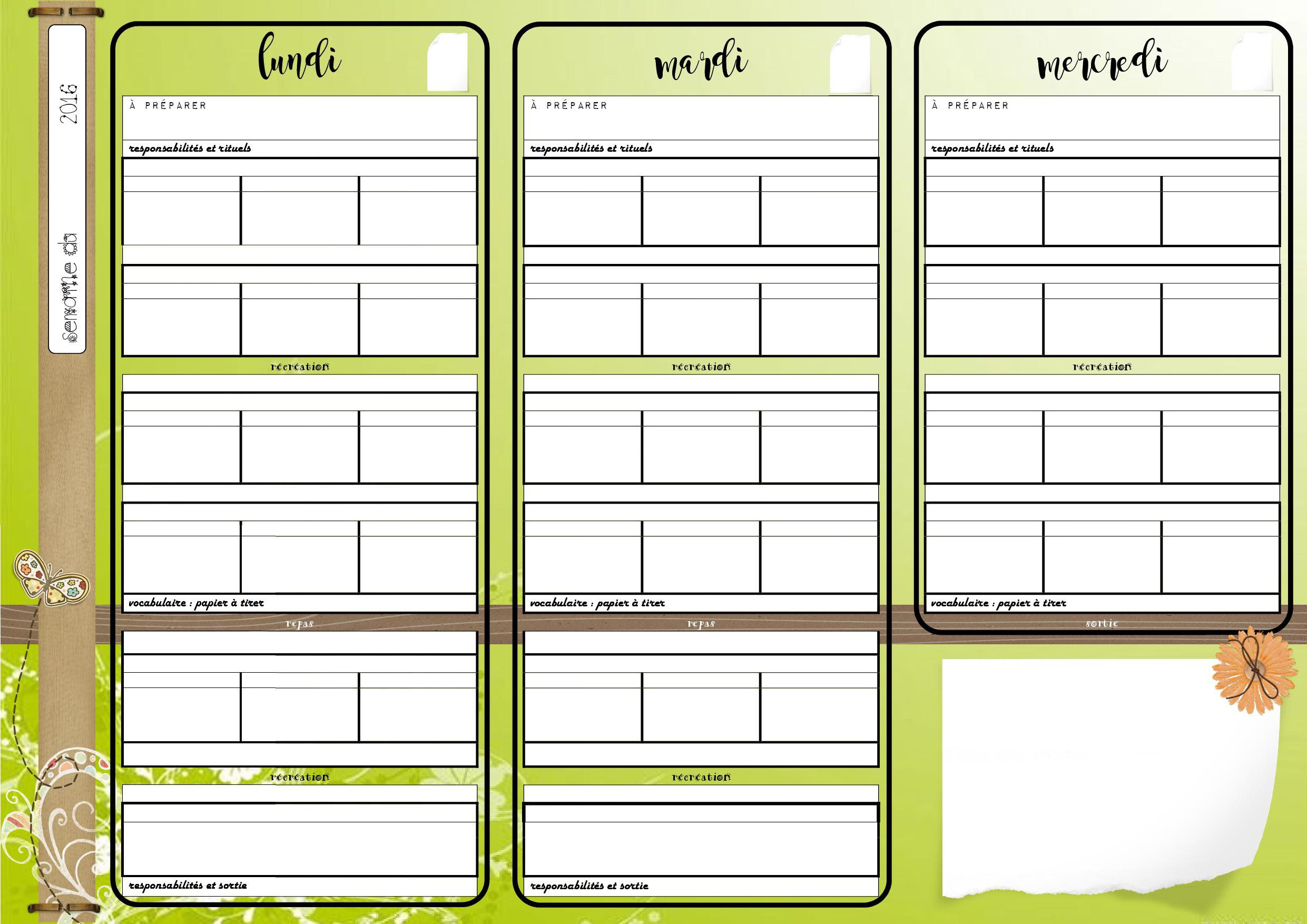 Modèle Cahier Journal Vierge Word Un exemple de cahier journal - Fiches de préparations (cycle1-cycle 2-ULIS)