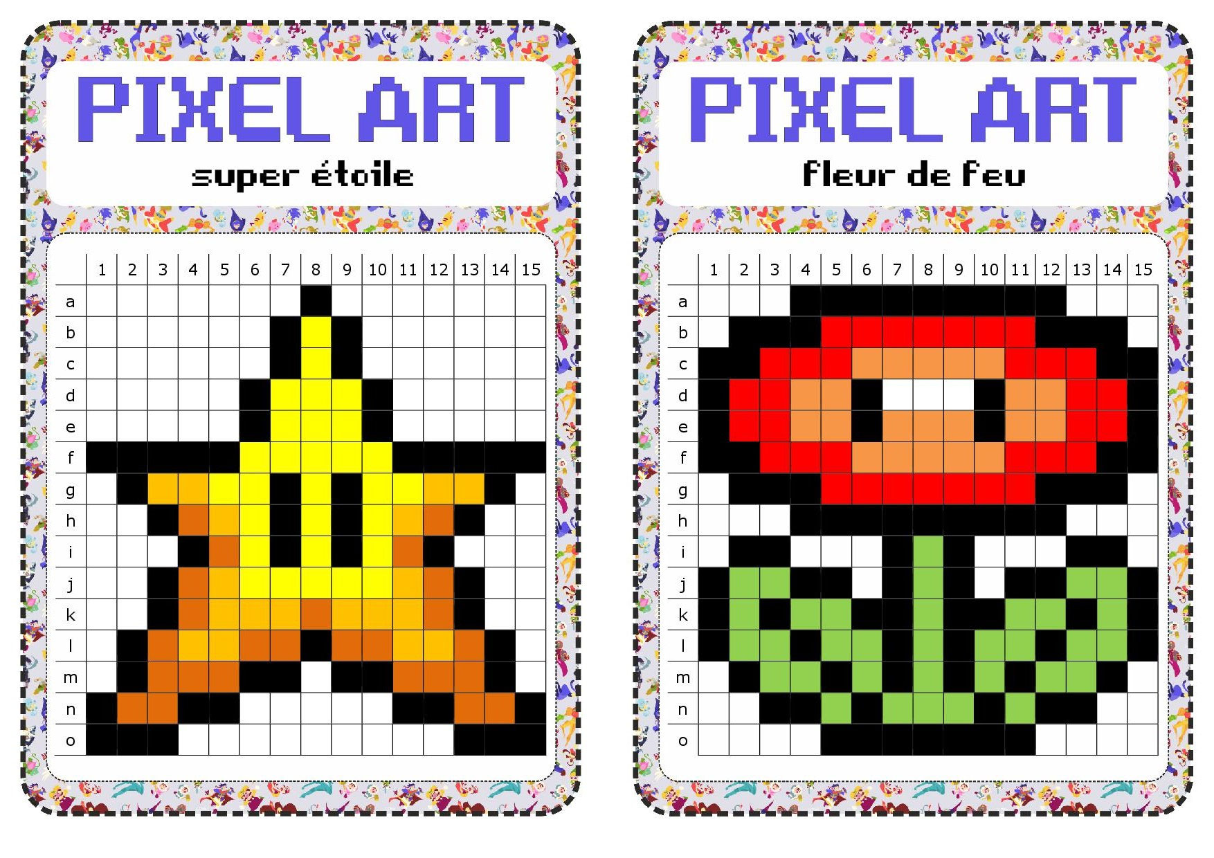 atelier libre : pixel art - Fiches de prep (cycle1-cycle 2-ULIS-Rased)