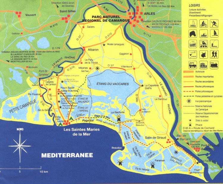 Cartina Camargue E Provenza