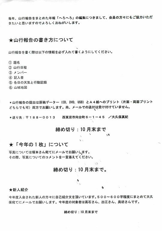 東京スキー山岳会