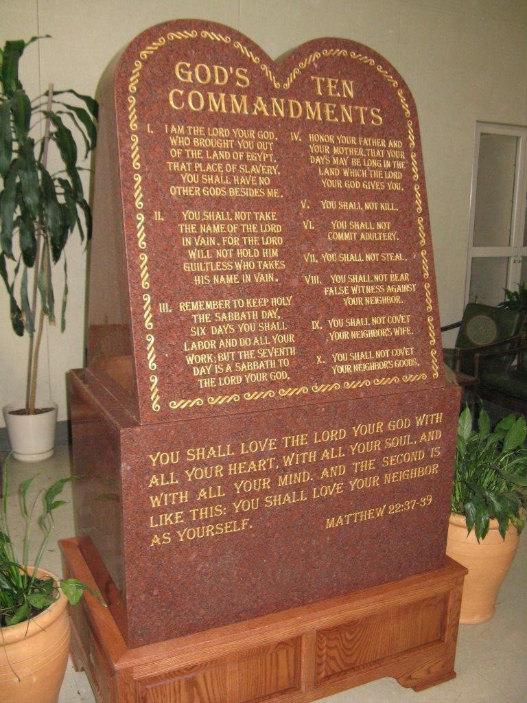 Ten Commandments Monument Sacred Heart Catholic Church Red Bluff