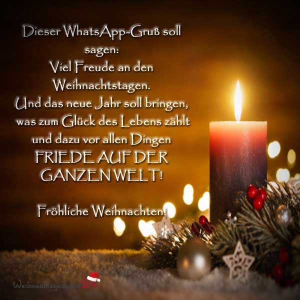 Weihnachtsgrüße per WhatsApp - ️